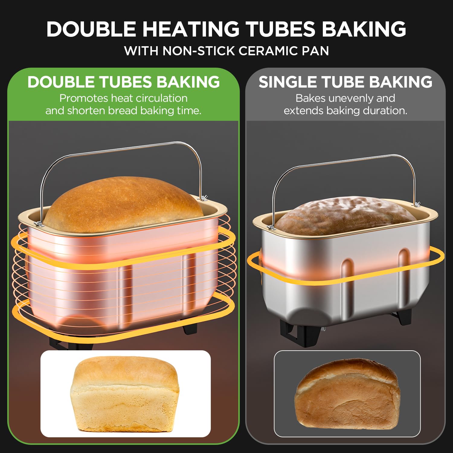 Neretva bread maker offers 15 programs for breads and doughs.