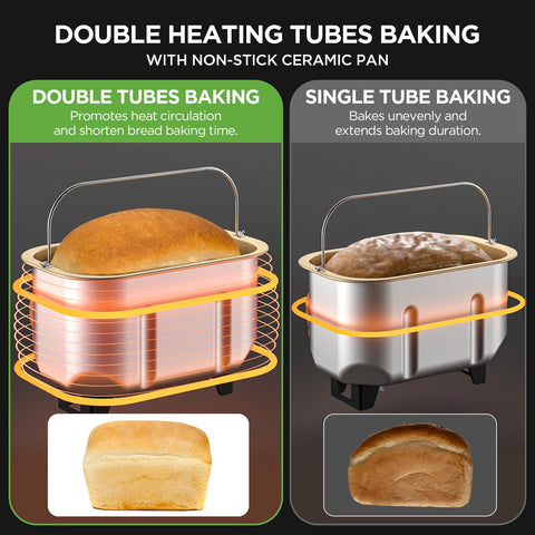Neretva bread maker offers 15 programs for breads and doughs.