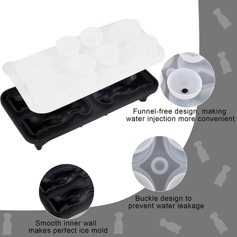 Nerien Stackable Labrador ice tray with lid keeps freezer organized