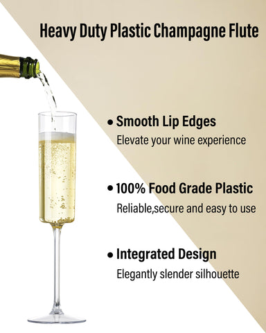 Nervure birthday and anniversary party flutes provide clear, elegant toasts.