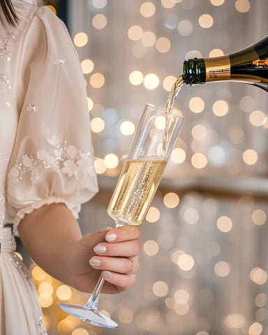 Nervure durable plastic champagne flutes designed for everyday entertaining.