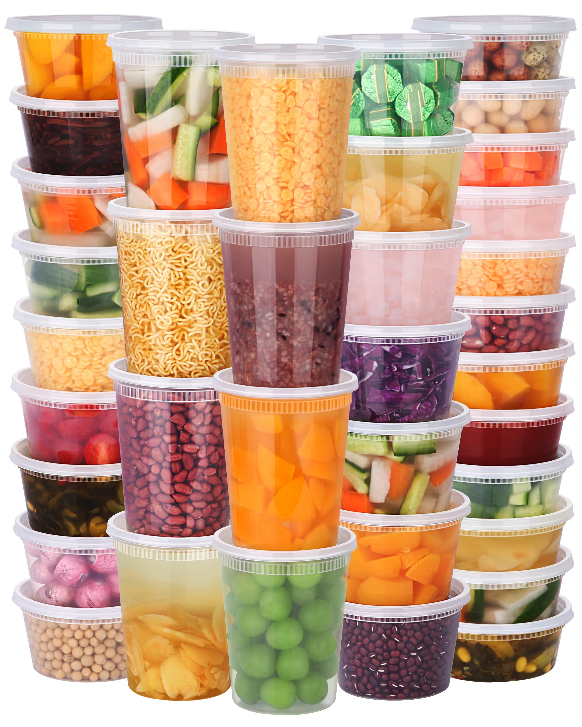 NESCCI 32oz deli container with lid closed for airtight soup storage