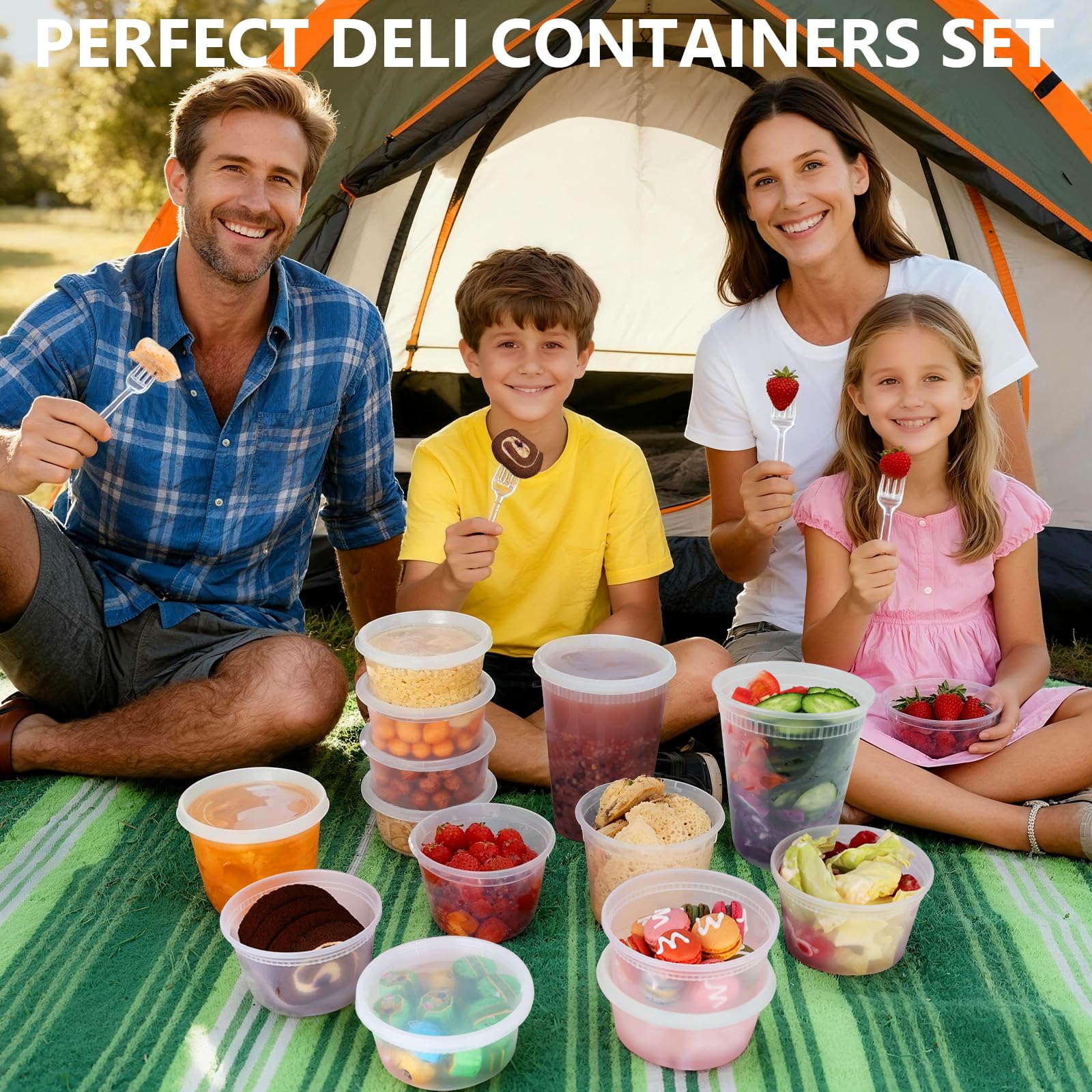 NESCCI 8oz deli container with lid closed ideal for snacks