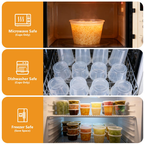 NESCCI deli containers in freezer for cold storage
