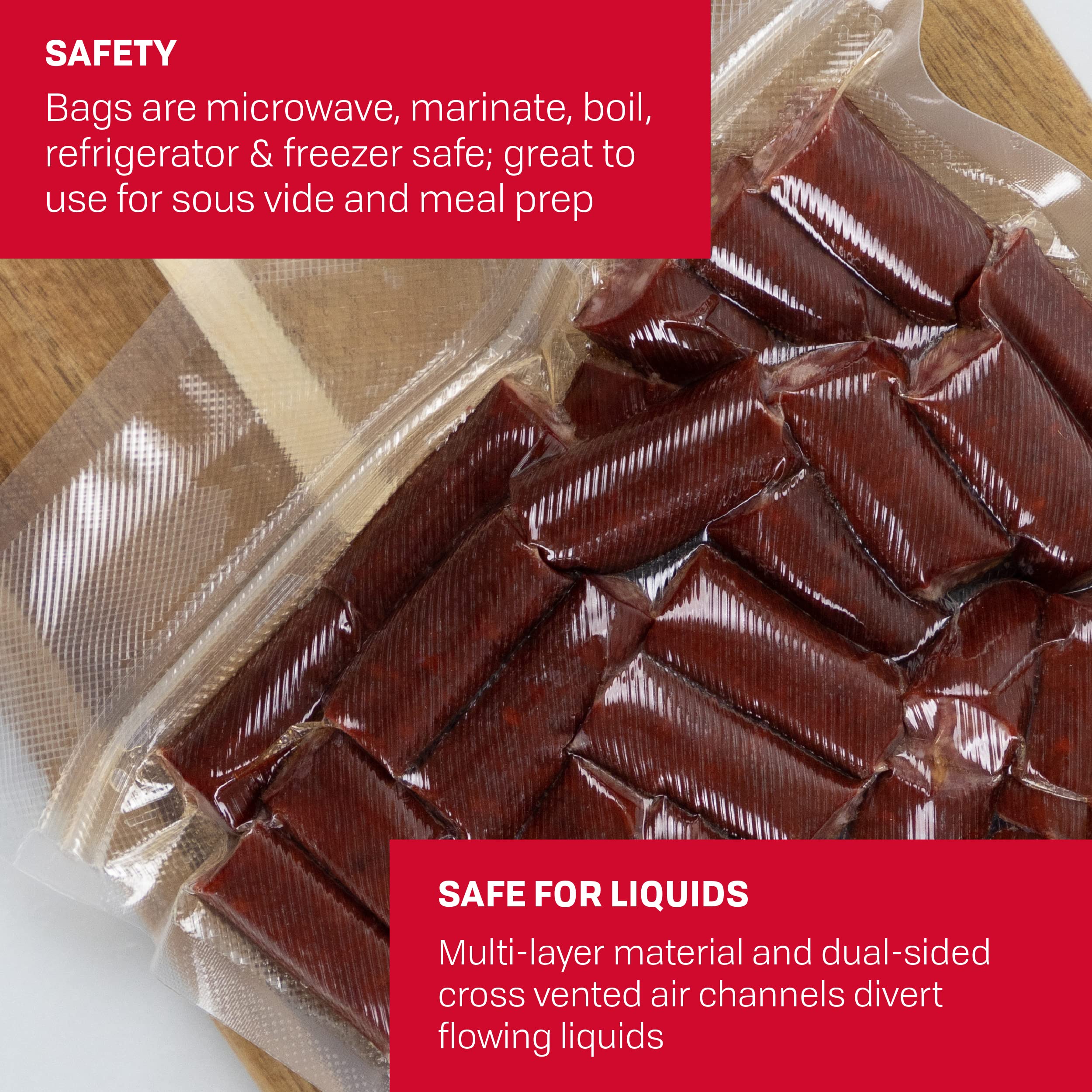 NESCO bags compatible with multiple sealers for flexible use.