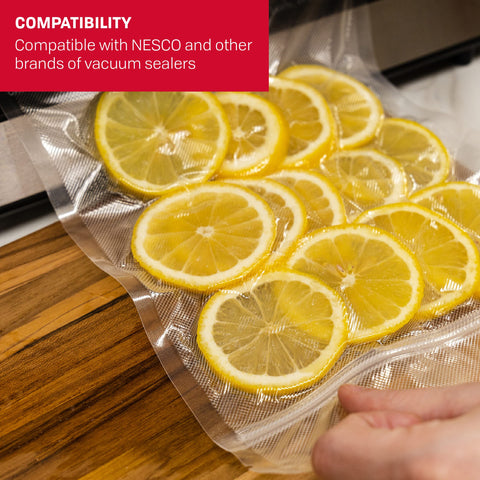 NESCO crossvent-liquid-protection bags protect liquids during sealing.