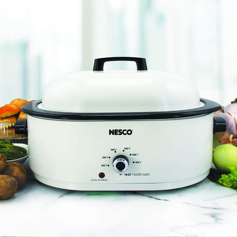 Circle of Heat element emphasized for even cooking in the Nesco roaster