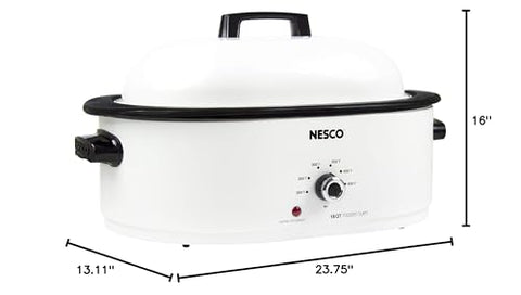 Rack with lift-out handles on the Nesco roaster for easy serving