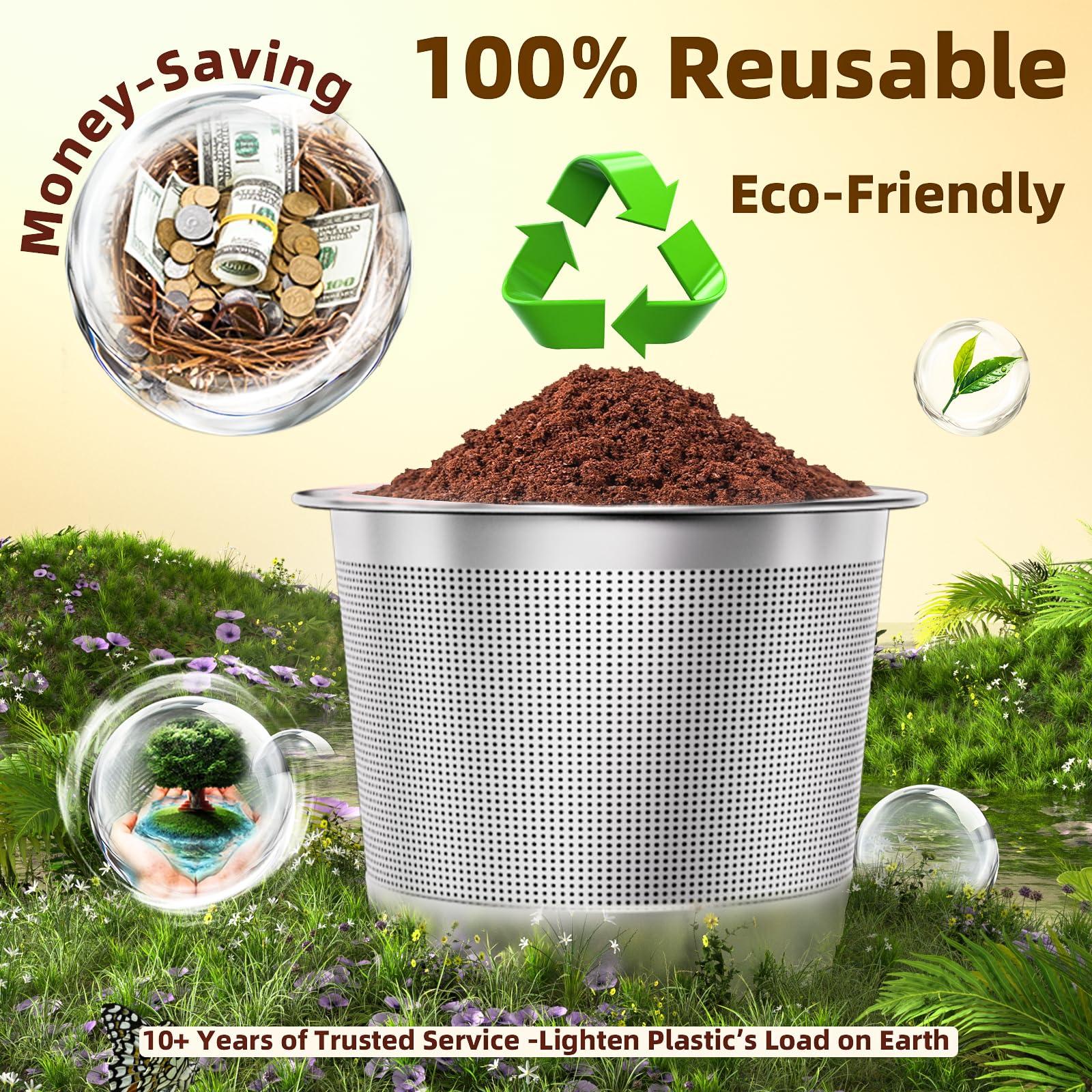 NESSUS eco-friendly design helps reduce disposable pod waste