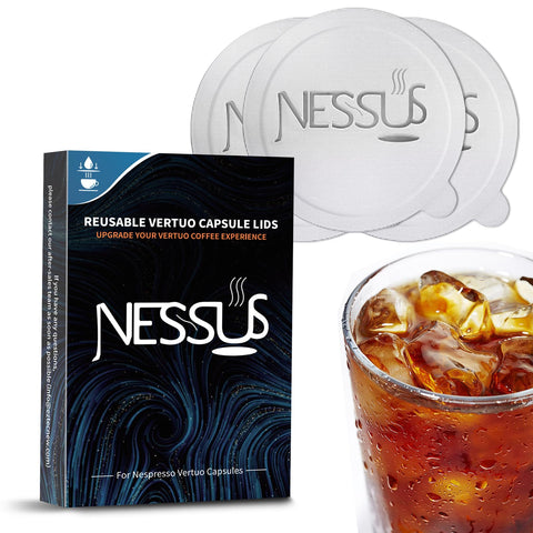 NESSUS foil seal lid for VertuoLine pods demonstrates tear-resistant precision for easy refills.