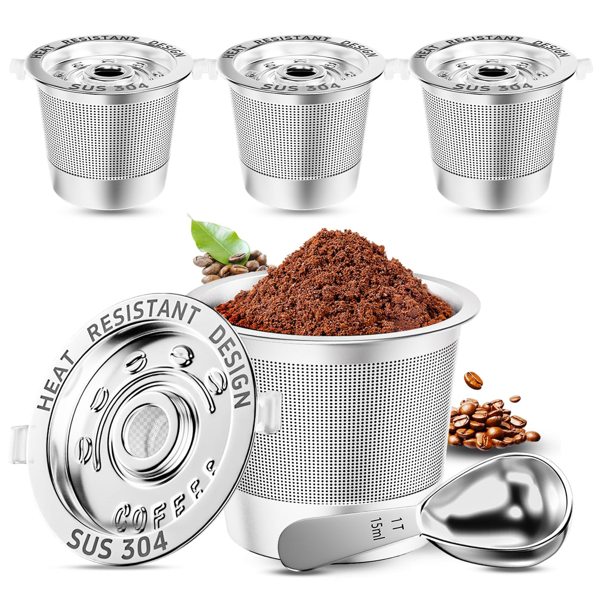 NESSUS K Cup reusable Keurig 1.0-compatible pods for cleaner, cost-effective brewing.