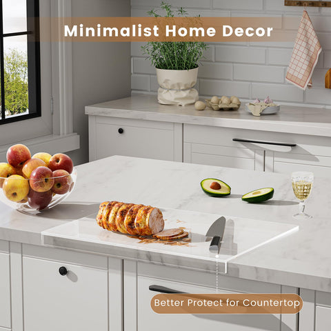 NestElegance acrylic cutting board bottom with non-slip dots to prevent movement