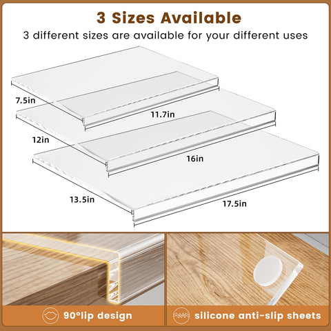 NestElegance acrylic cutting board counter lip design helps keep ingredients in place