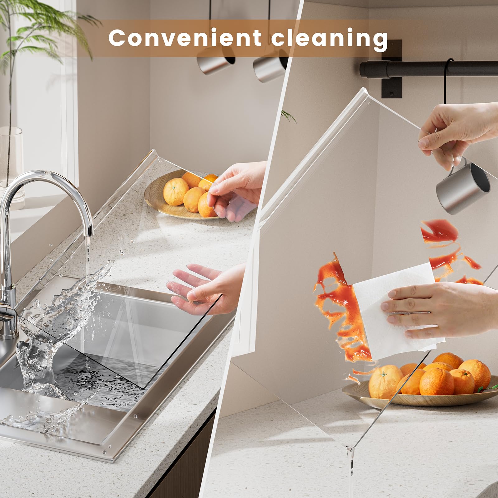 NestElegance clear kitchen board is lightweight yet durable for everyday use