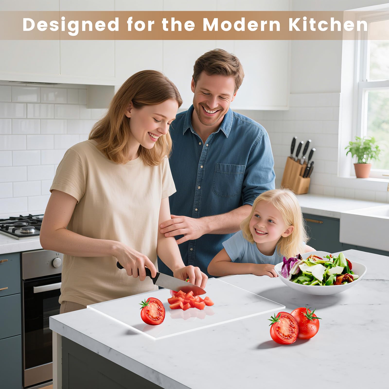 NestElegance versatile acrylic board for decor and serving on counters