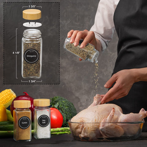 NETANY 2-in-1 shaker lids for powders and herbs.