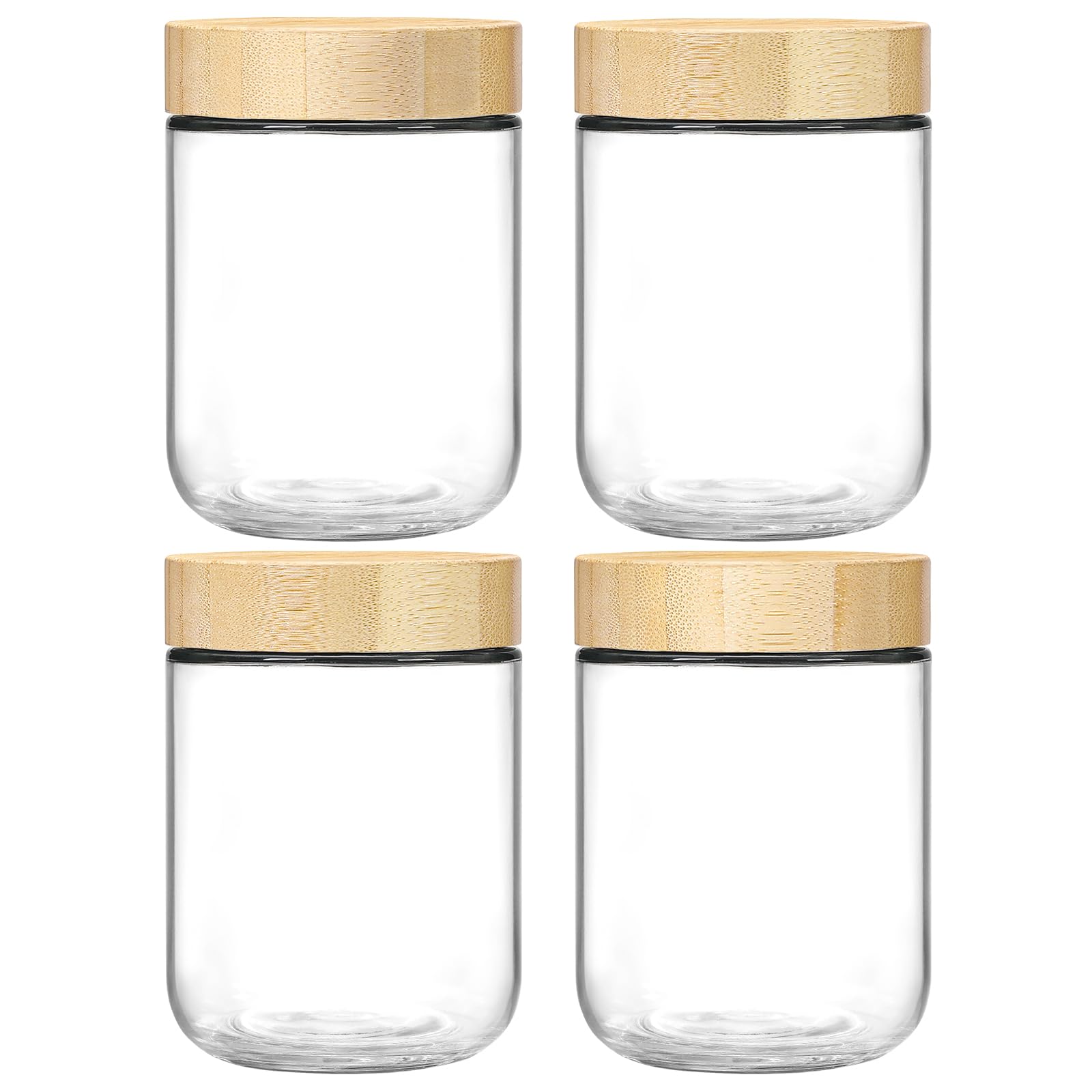 NETANY 4-pack 16oz jars with airtight lids for meal prep