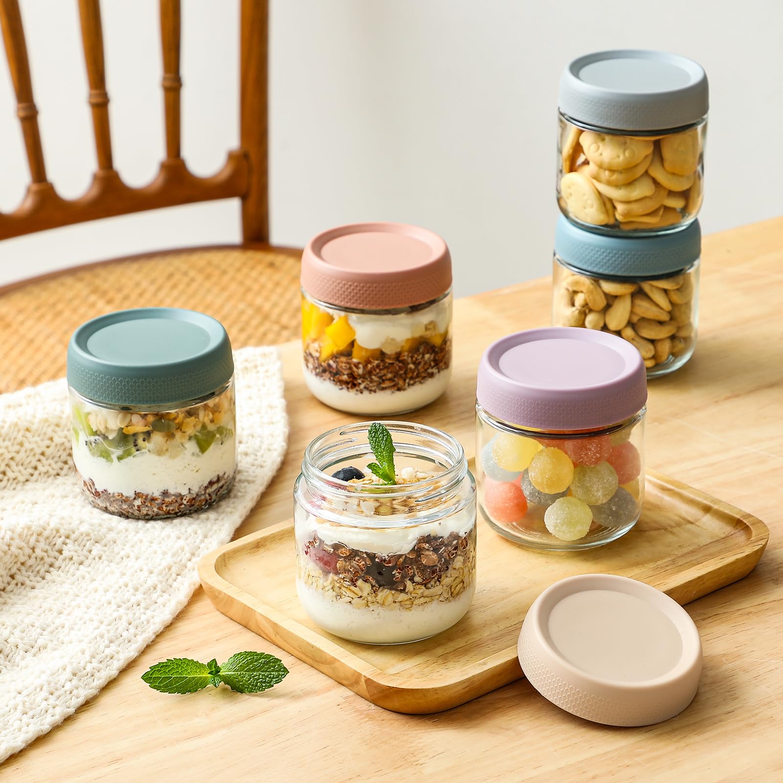 NETANY transparent glass storage container emphasizing durability and clarity.