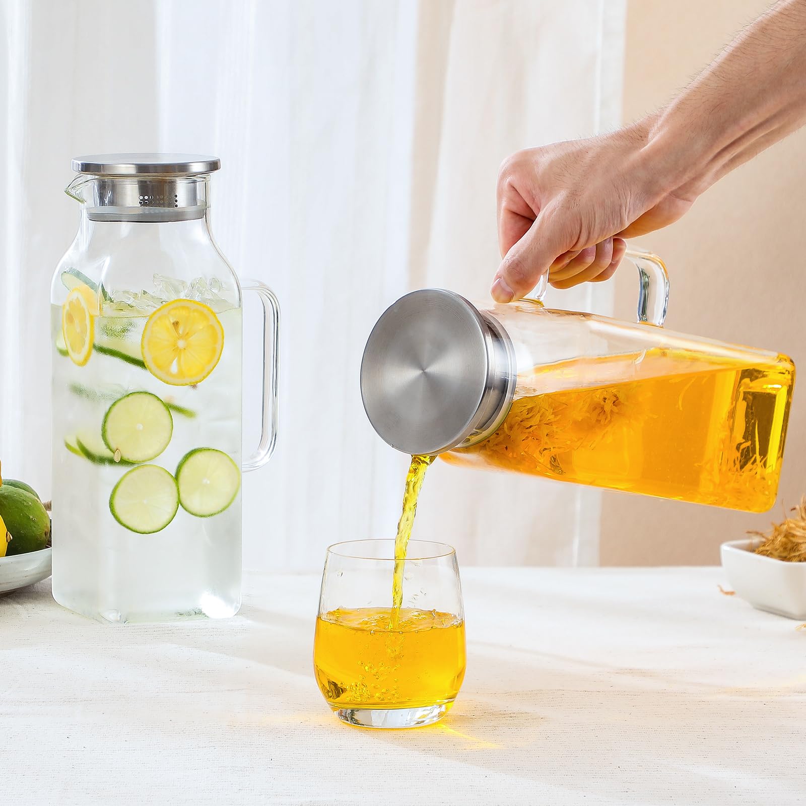 NETANY large-capacity 68oz pitcher ideal for gatherings and batch beverages.