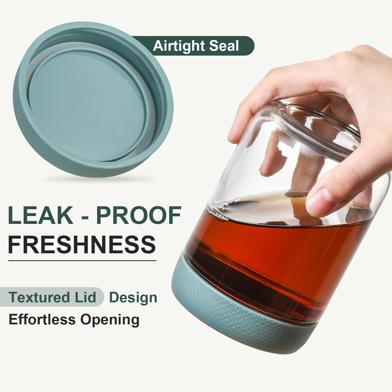 NETANY jars with leakproof lids prevent spills during transport.