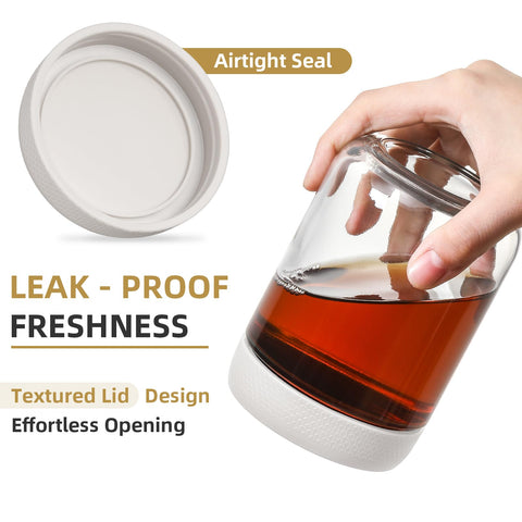 NETANY clear glass jars show contents while preserving flavor