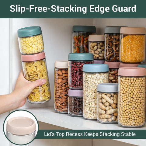 NETANY stackable design with recessed tops saves kitchen space.