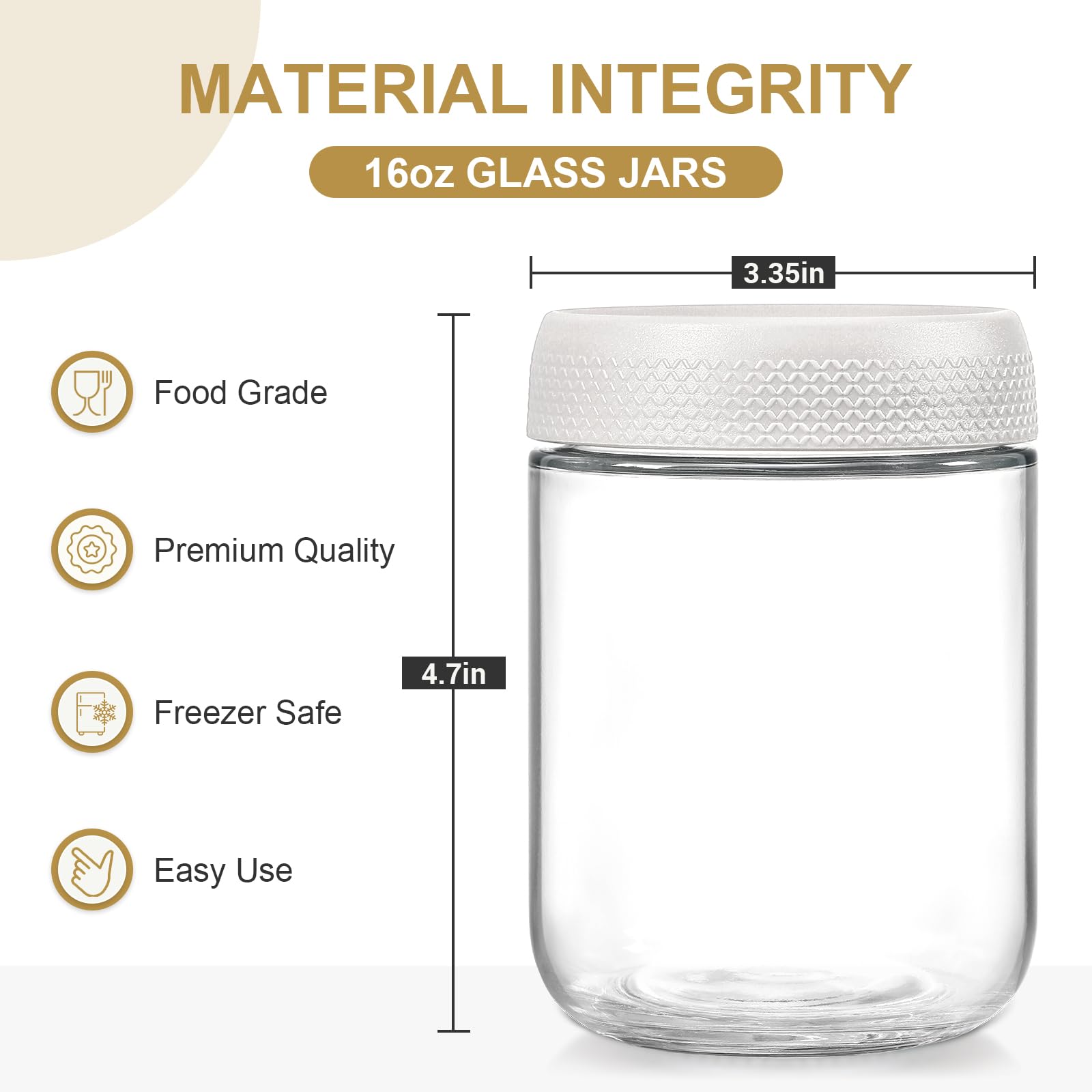 NETANY wide-mouth jars ideal for overnight oats and easy filling