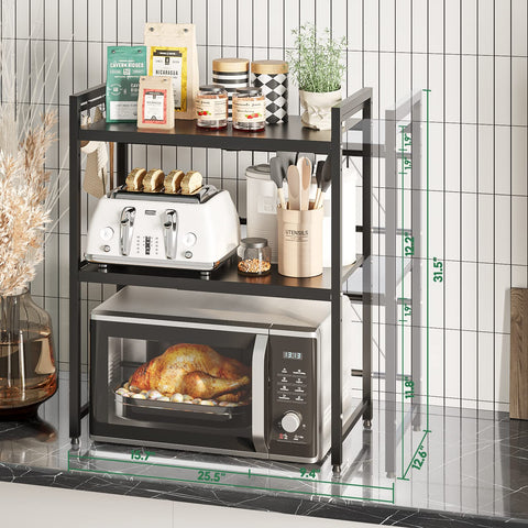 NETEL kitchen shelf organizer in carbon steel with anti-rust coating