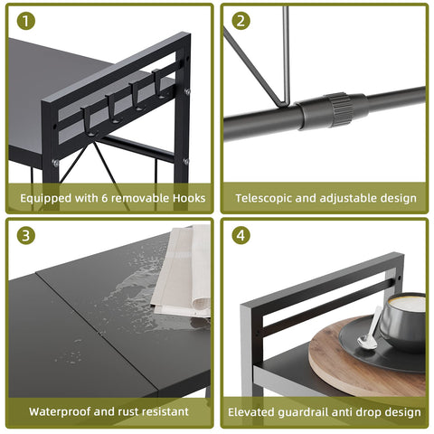 NETEL microwave oven rack supports up to 110 pounds for stable appliances