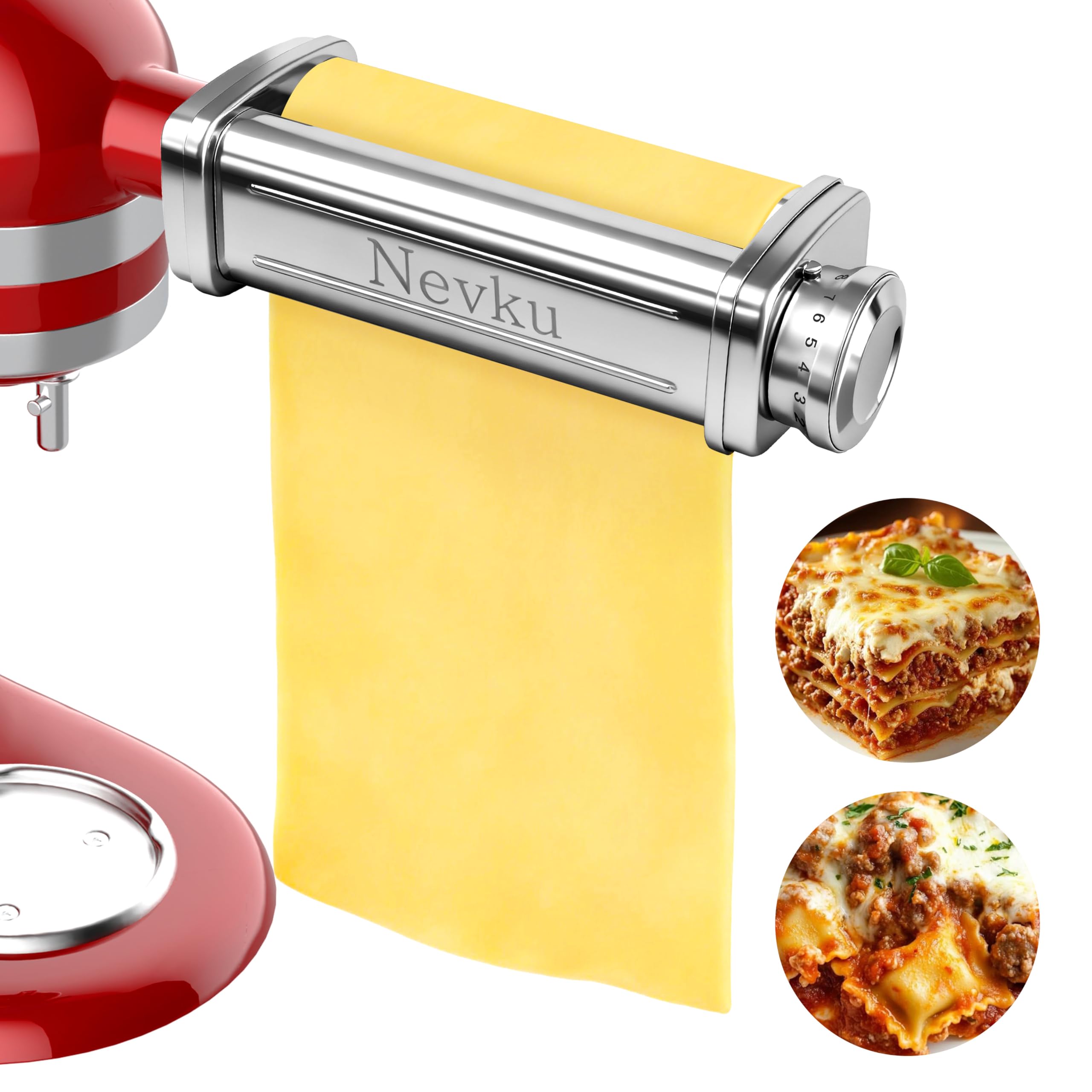 Durable construction supports years of pasta making with KitchenAid attachments.