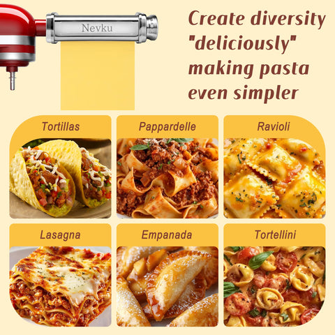 Food-grade stainless steel ensures safe, durable pasta sheets for everyday cooking.