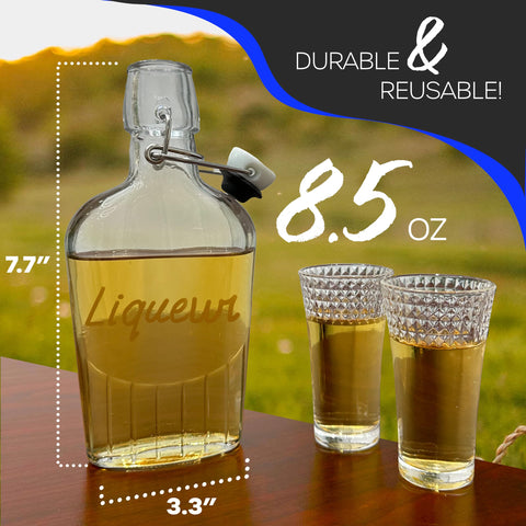 Nevlers swing-top bottle with narrow neck for smooth, spill-free pours.
