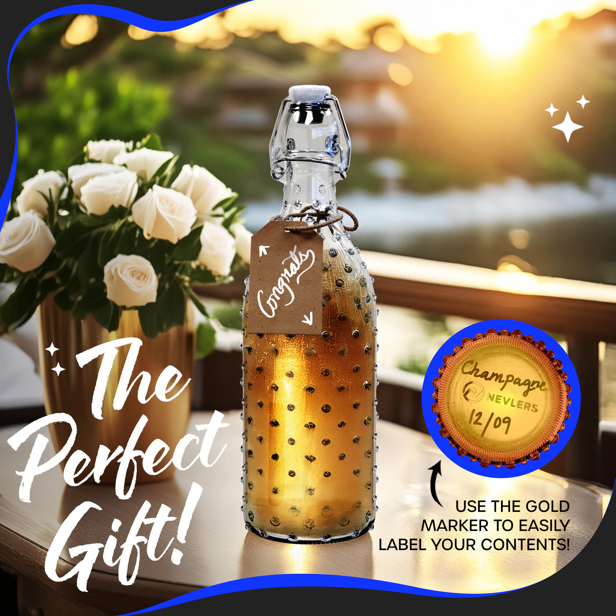 Nevlers shrink wrap sleeves and tags simplify labeling for gifting or presentation.