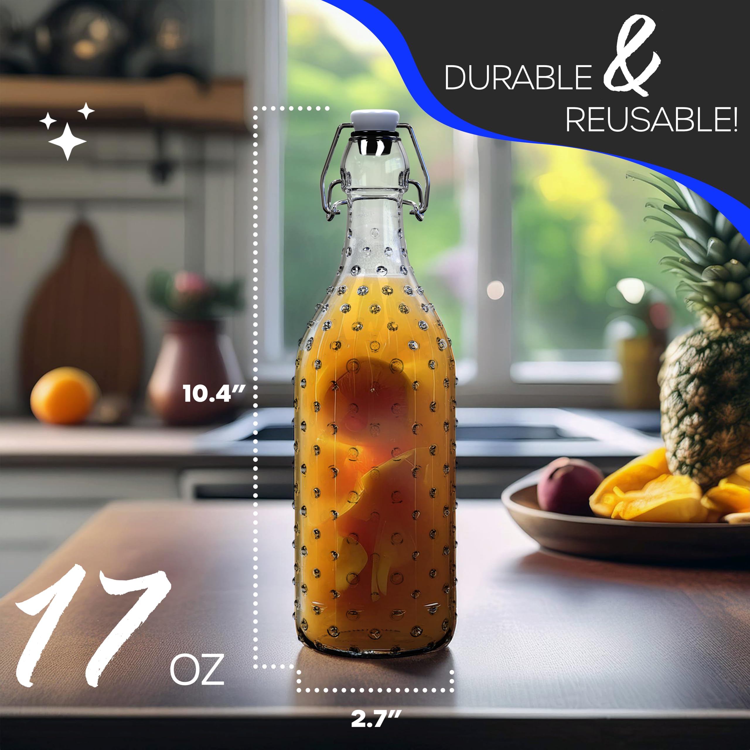 Nevlers six-pack glass bottles with kits streamline home bottling tasks.