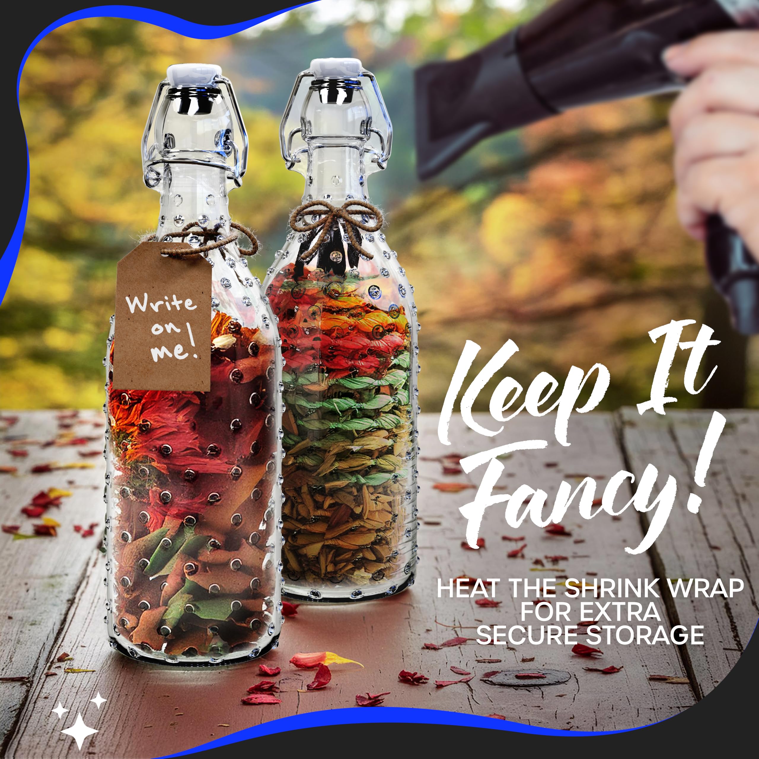 Nevlers swing-top bottle pouring action highlights smooth, spill-free servings.