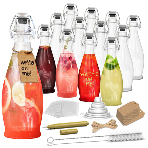 Nevlers teardrop bottle 500ml closed for airtight storage.
