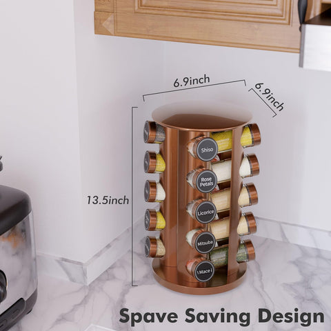 New England Stories stainless steel spice rack offers durable, stable storage for daily use.