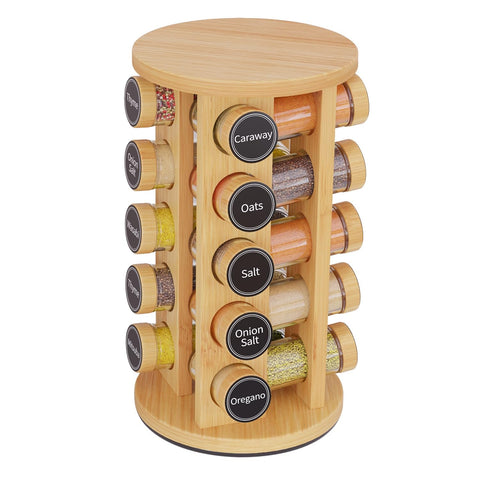 New England Stories revolving spice rack with 360° rotation for easy access to spices.