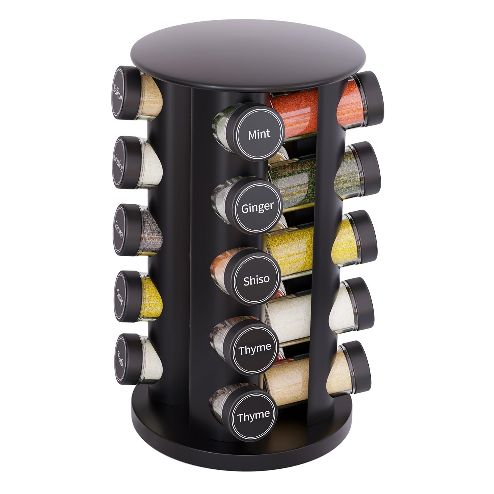 New England Stories spice rack assembly for organized kitchen storage and easy access.