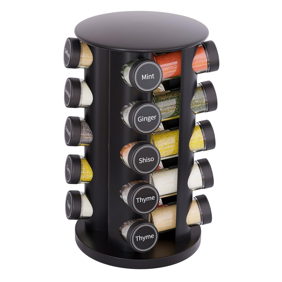 New England Stories spice rack assembly for organized kitchen storage and easy access.