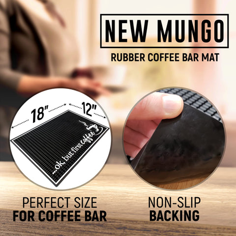 New Mungo Coffee Bar Mat dishwasher-safe for easy cleaning after busy coffee sessions.