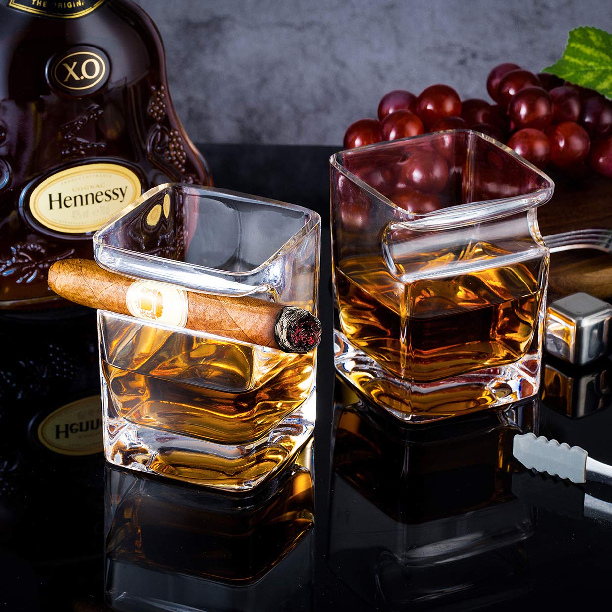 YouYah 9-5oz glass ready for whiskey cocktails or brandy