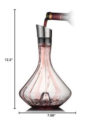 Waterfall neck design in YouYah creates smooth, even wine exposure