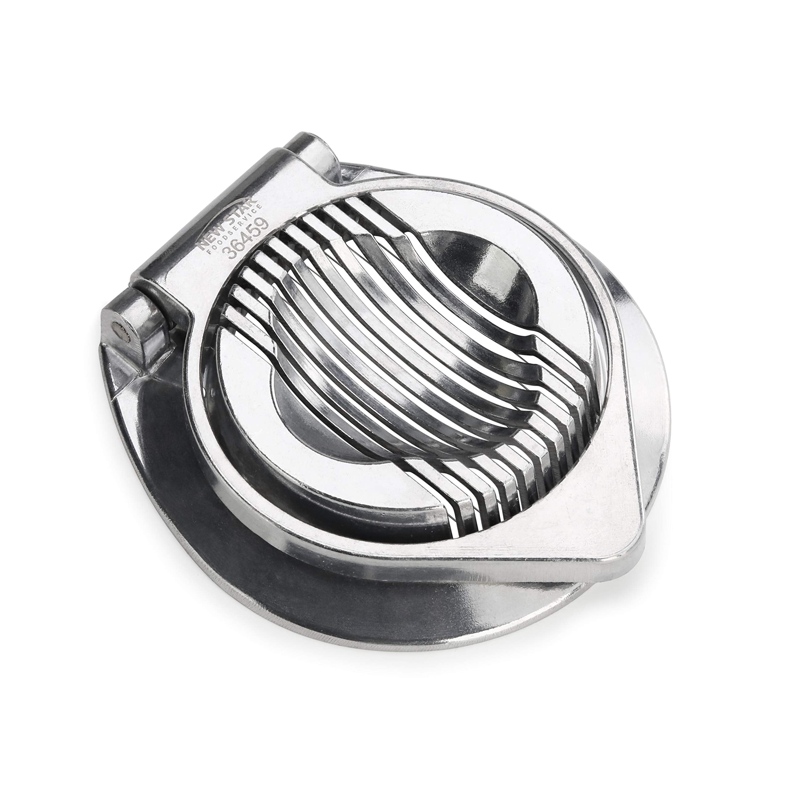 New Star Foodservice 36459 egg slicer with aluminum frame for clean slices