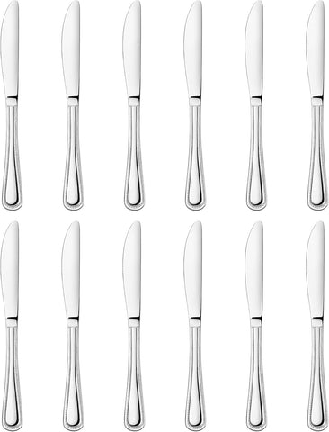 New Star 58444 bead-pattern dinner knife in hand for daily dining use.