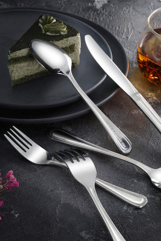 New Star Bead Pattern teaspoon set ready for elegant gatherings.