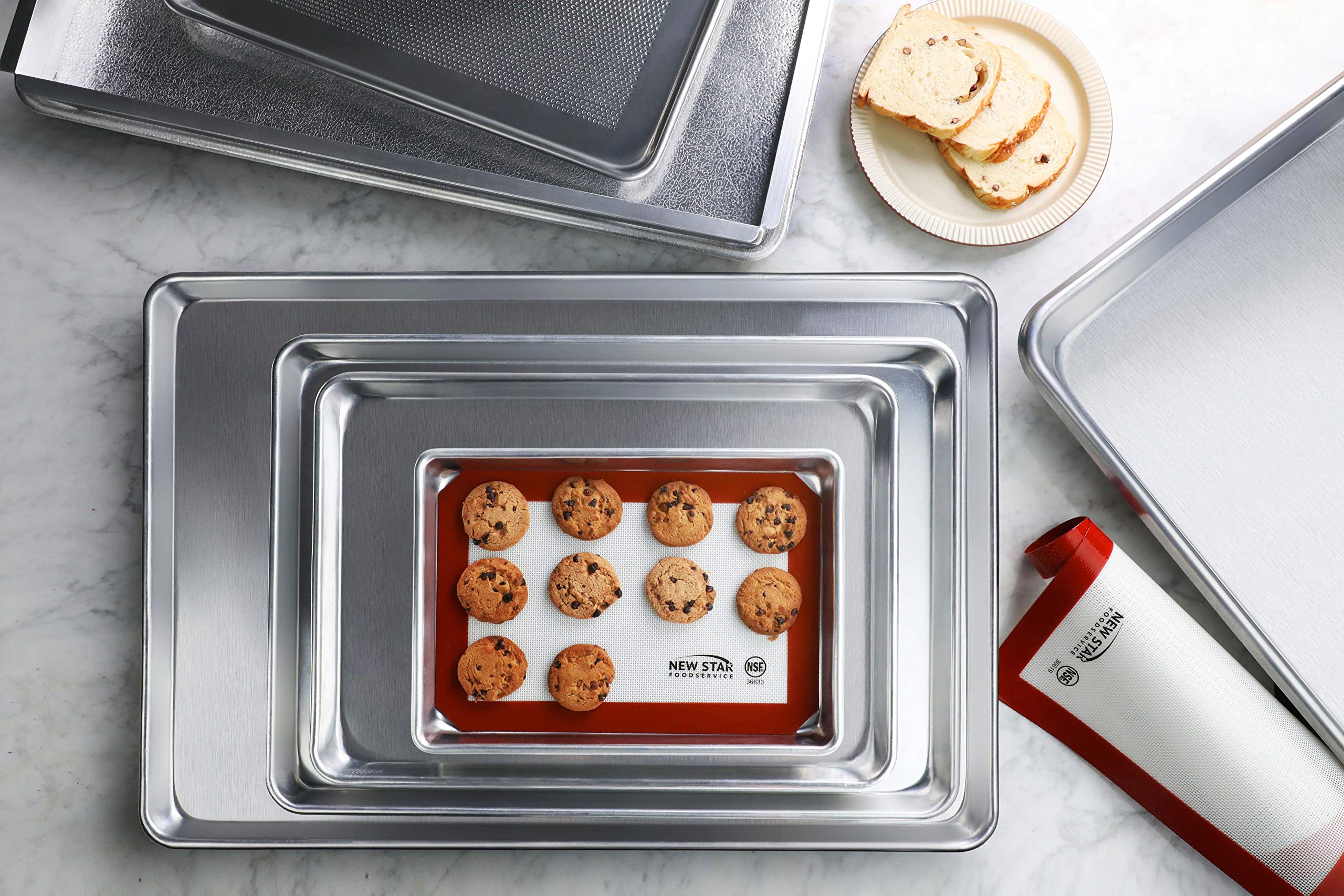 New Star 9x13-1in sheet pan pairs with Naturals Bakeware for cohesive kitchen setup.