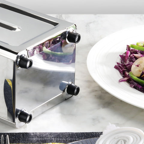 New Star Foodservice 24074 nonslip feet keep the unit stable on counters.