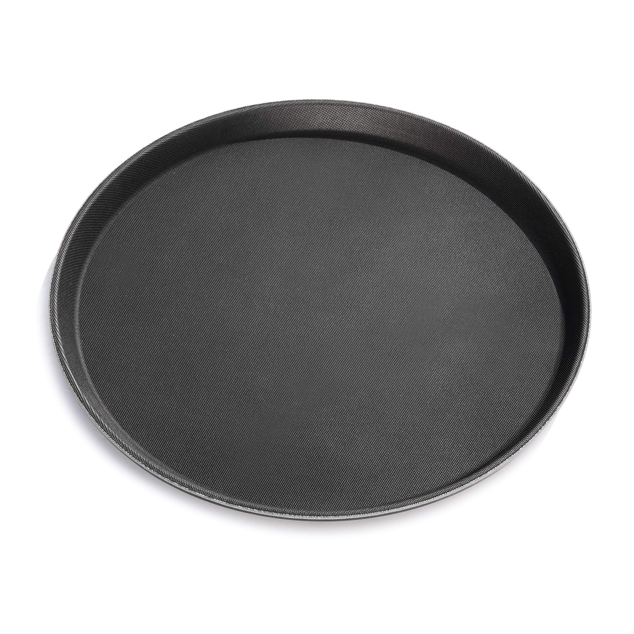 New Star Foodservice 24913 round 11-inch tray black finish for versatile use
