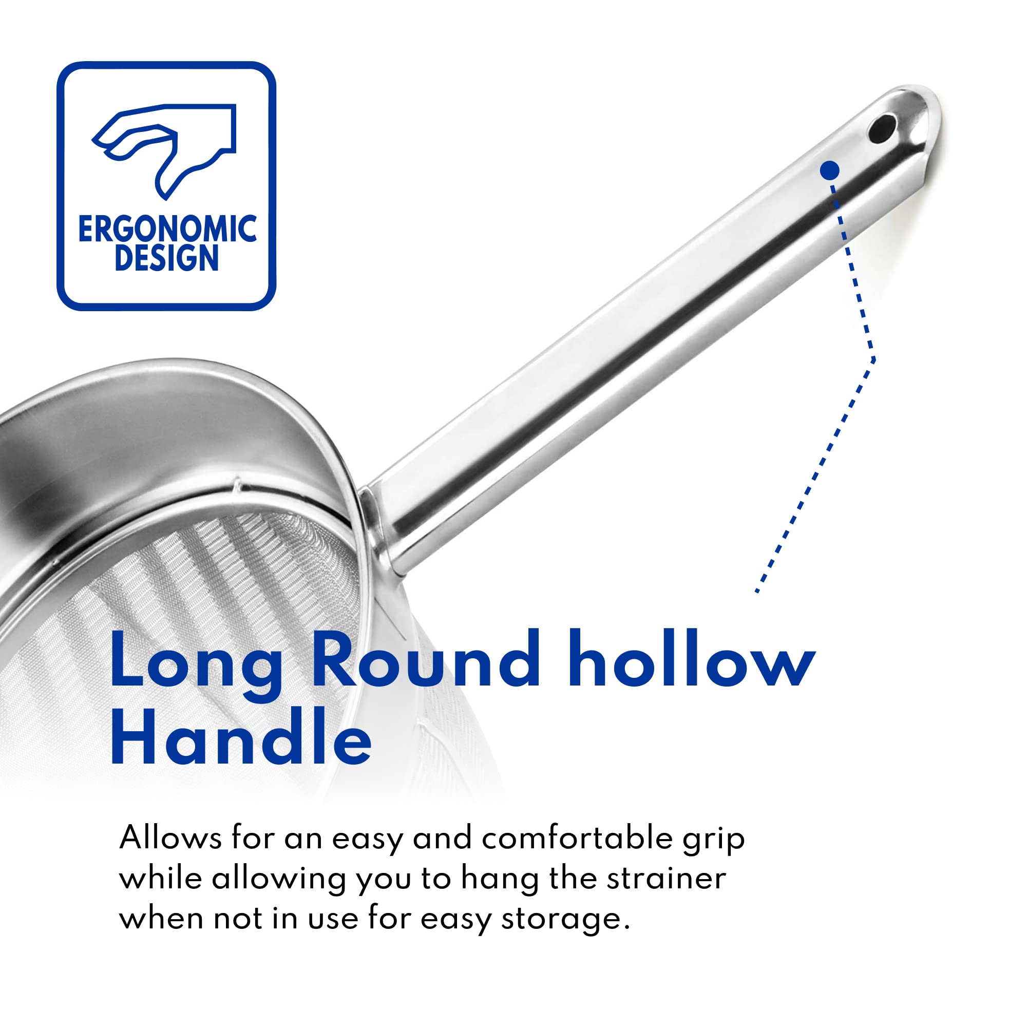 Perforations drain liquid efficiently in New Star bouillon strainer